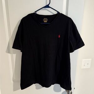 Polo by Ralph Lauren Black V-Neck Tee